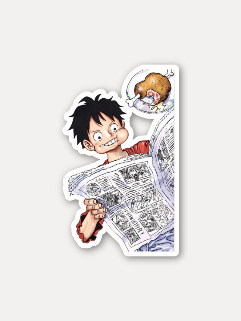 Luffy Reading Bounty News Sticker