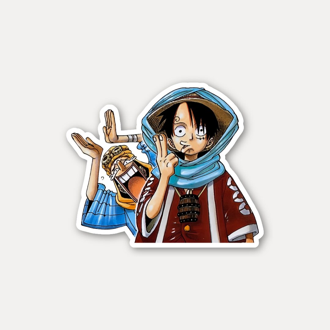 Luffy and Usopp One Piece Sticker