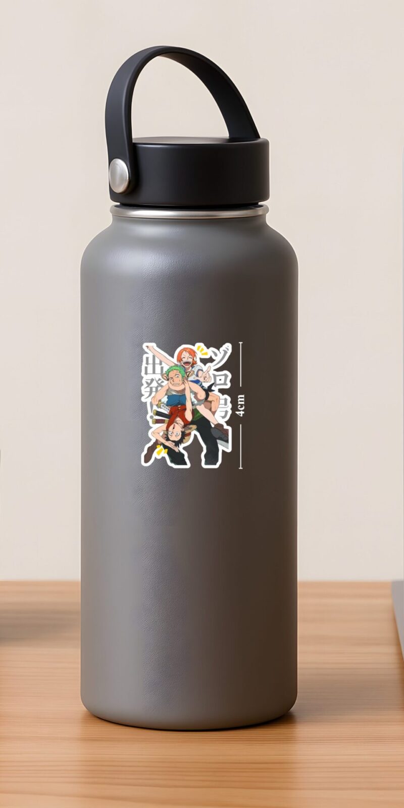 Lighten your gear with the Luffy Zoro Nami Fun Pose Sticker. A cheerful One Piece vinyl design for laptops, bottles, and notebooks.