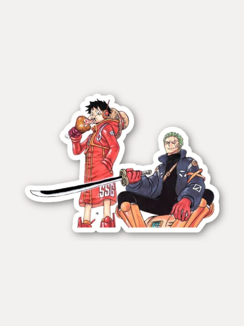 Luffy and Zoro One Piece Sticker