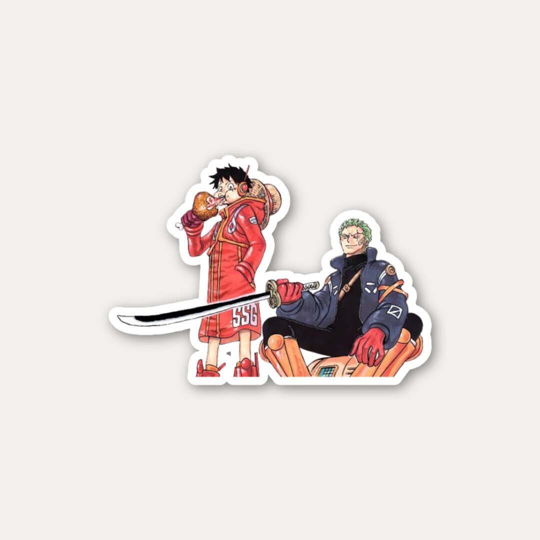 Luffy and Zoro One Piece Sticker