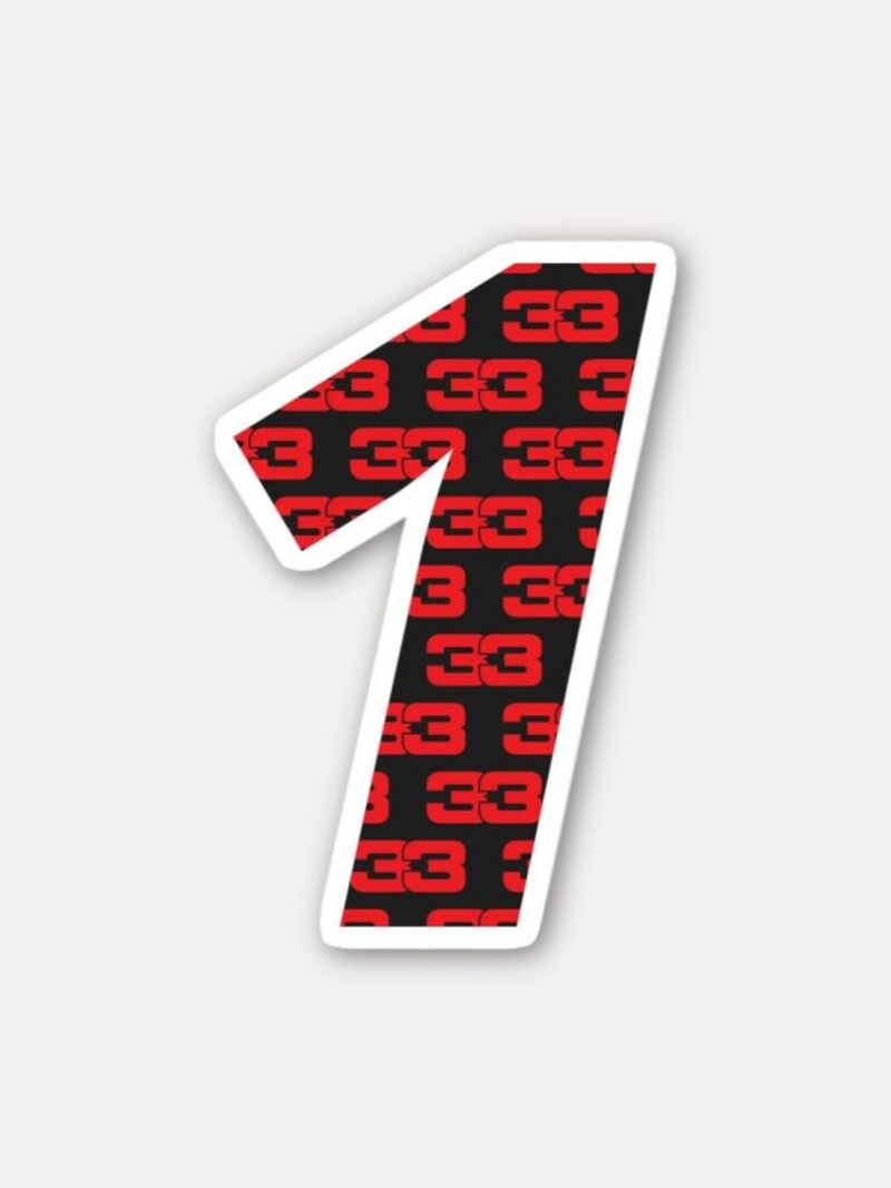 Max Verstappen 33 Pattern Sticker