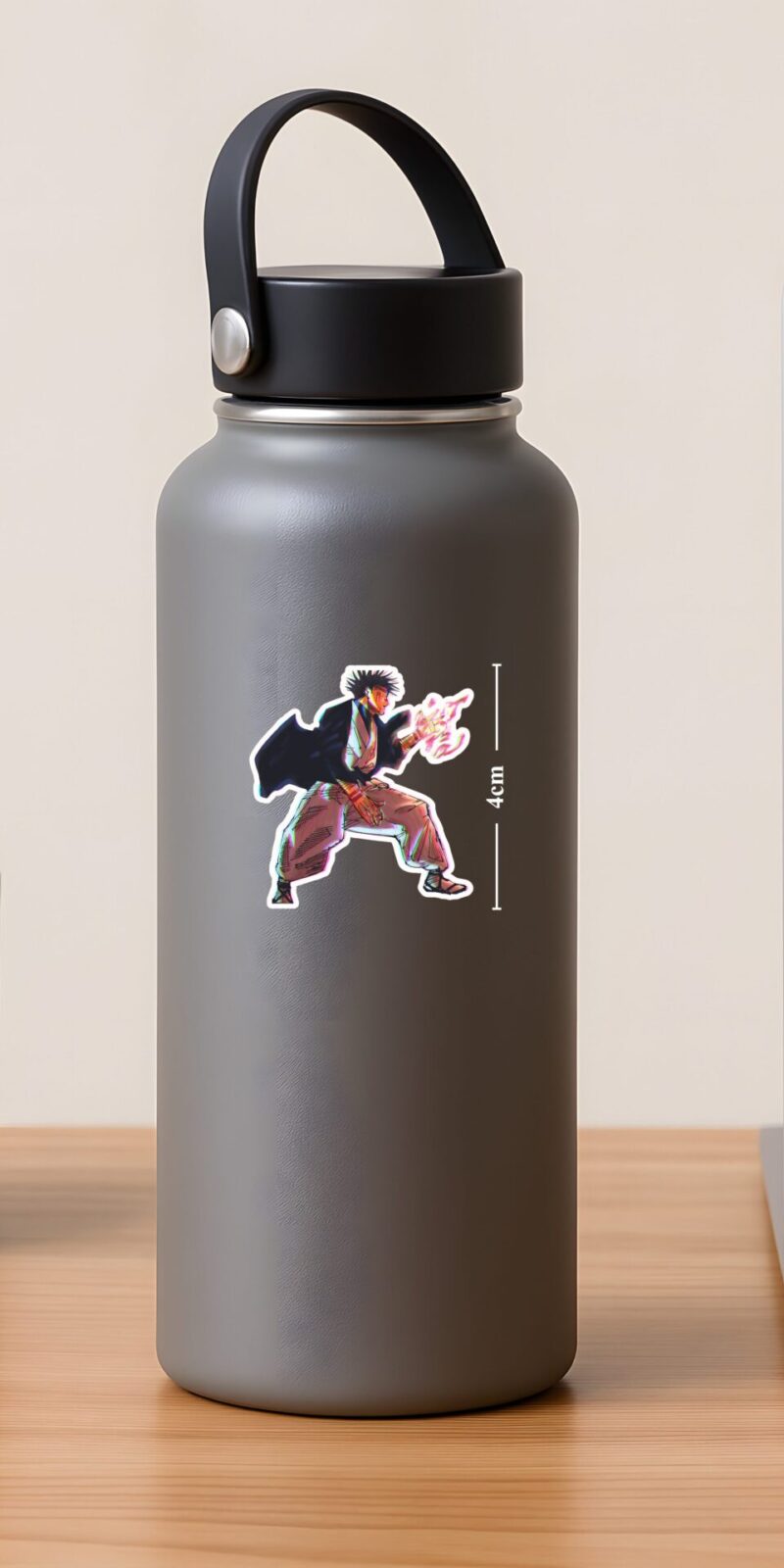 Megumi Fushiguro Jujutsu Kaisen Sticker with dynamic battle stance, premium matte vinyl perfect for laptops, bottles, and cases.
