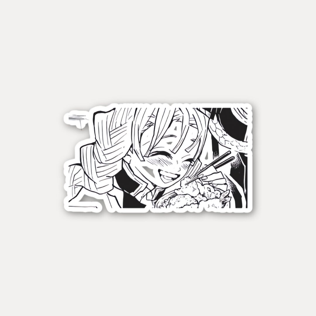 Mitsuri Eating Panel Sticker - Softest Hashira Moment