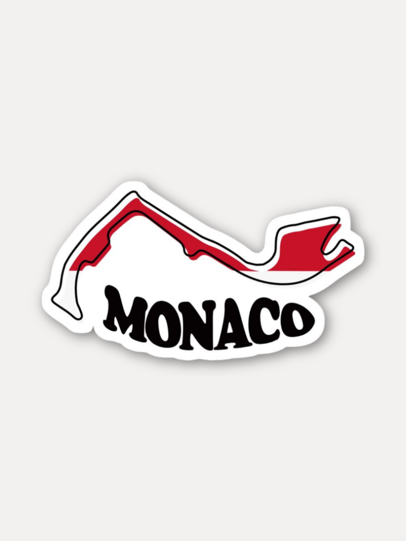 Monaco Race Track Outline Sticker