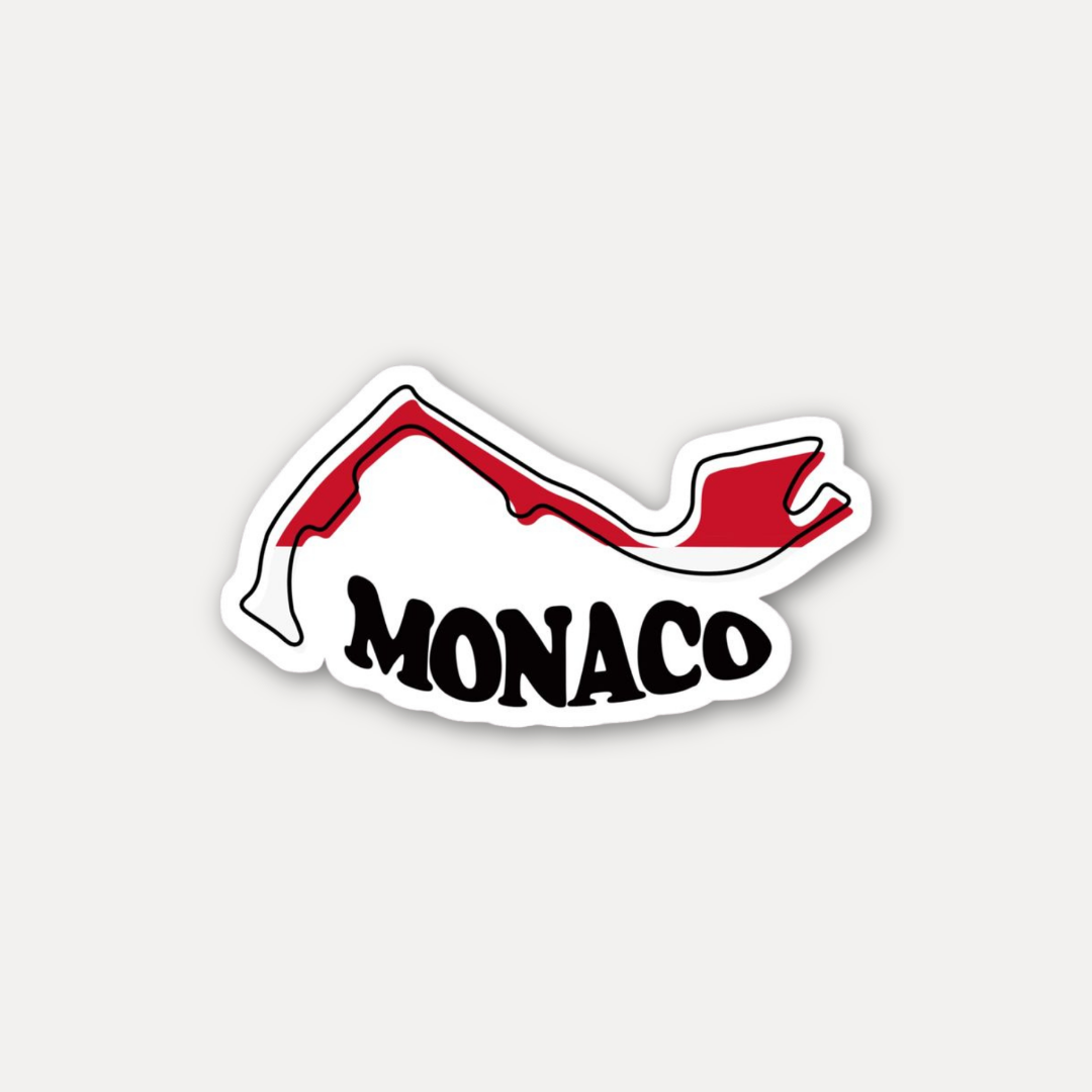 Monaco Race Track Outline Sticker