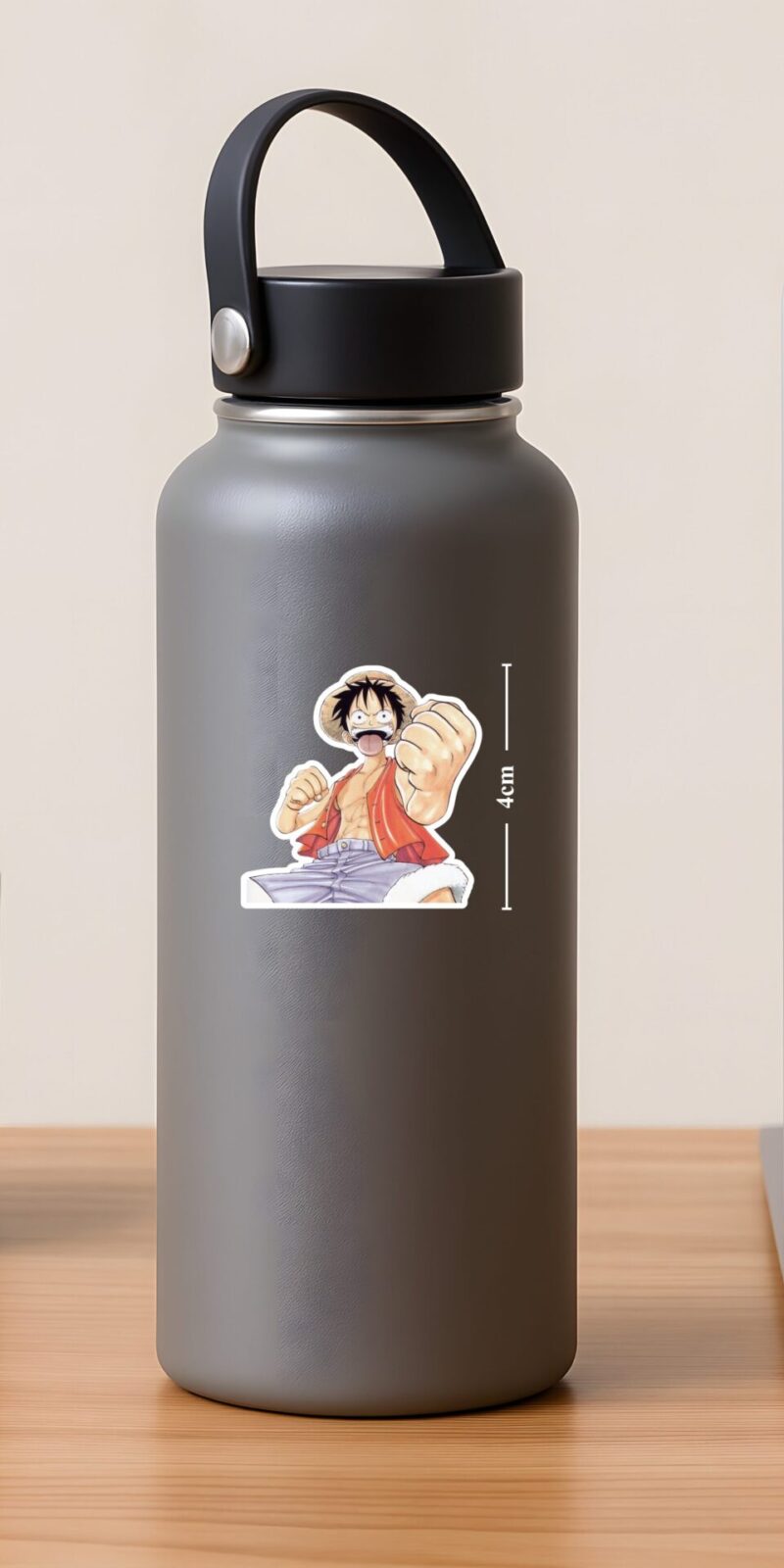 Monkey D. Luffy Classic Pose One Piece Sticker featuring his iconic straw hat and fist-forward energy. Great for decorating essentials.