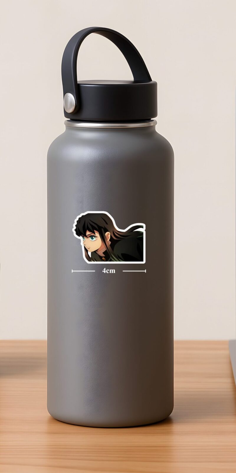 Muichiro Tokito Demon Slayer Sticker in a sharp, determined pose. A perfect anime sticker for laptops, bottles, and notebooks.