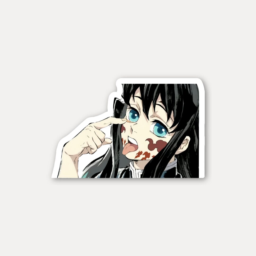 Muichiro Tokito Playful Face Sticker Demon Slayer