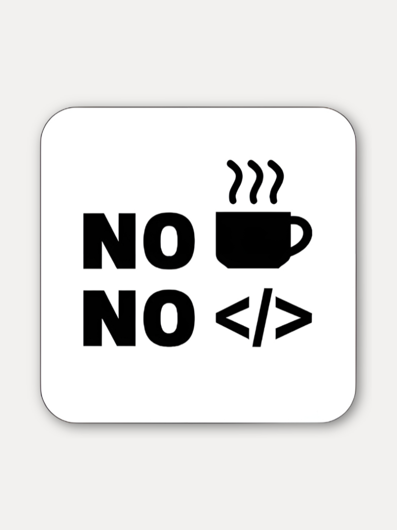 No Coffee, No Code Sticker