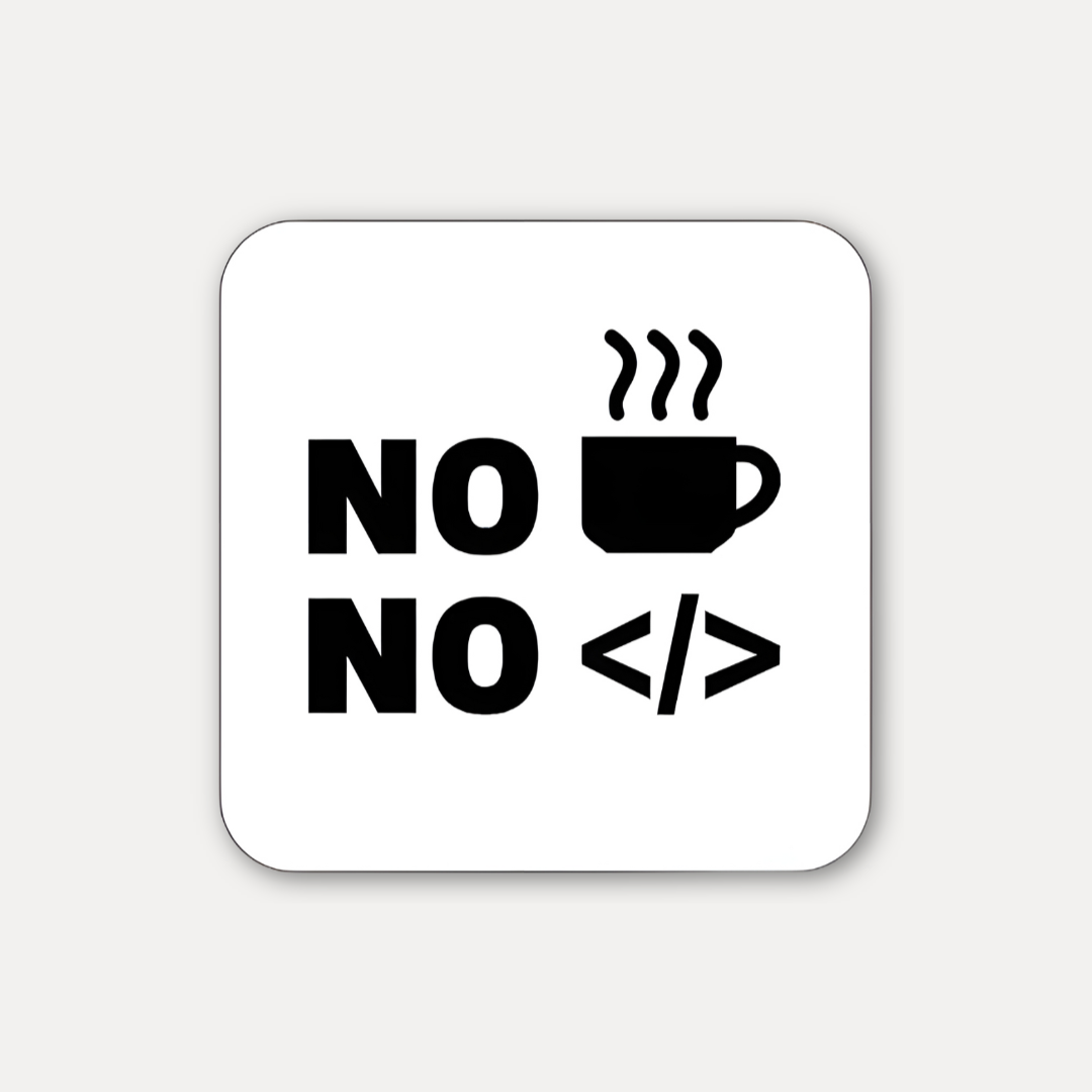 No Coffee, No Code Sticker