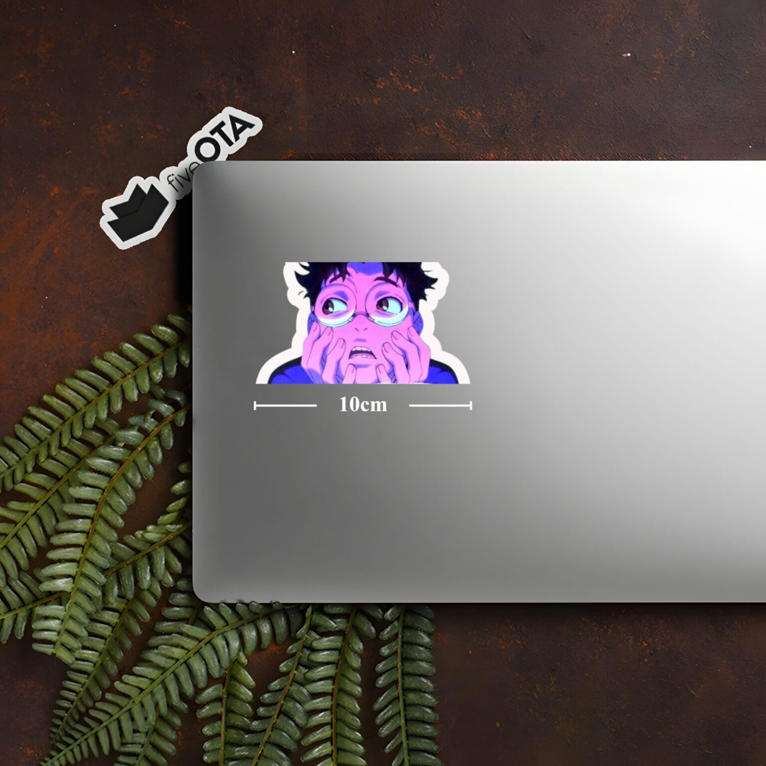 Okarun Scared Face Sticker Dandadan