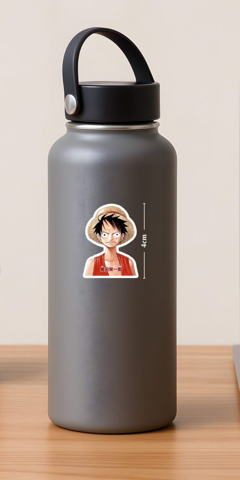 One Piece Luffy Classic Manga Portrait Sticker featuring Oda?s early Luffy look. Durable matte vinyl for laptops, water bottles, phone cases, and notebooks.