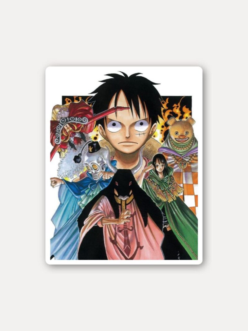 One Piece Luffy Villains Collage Sticker
