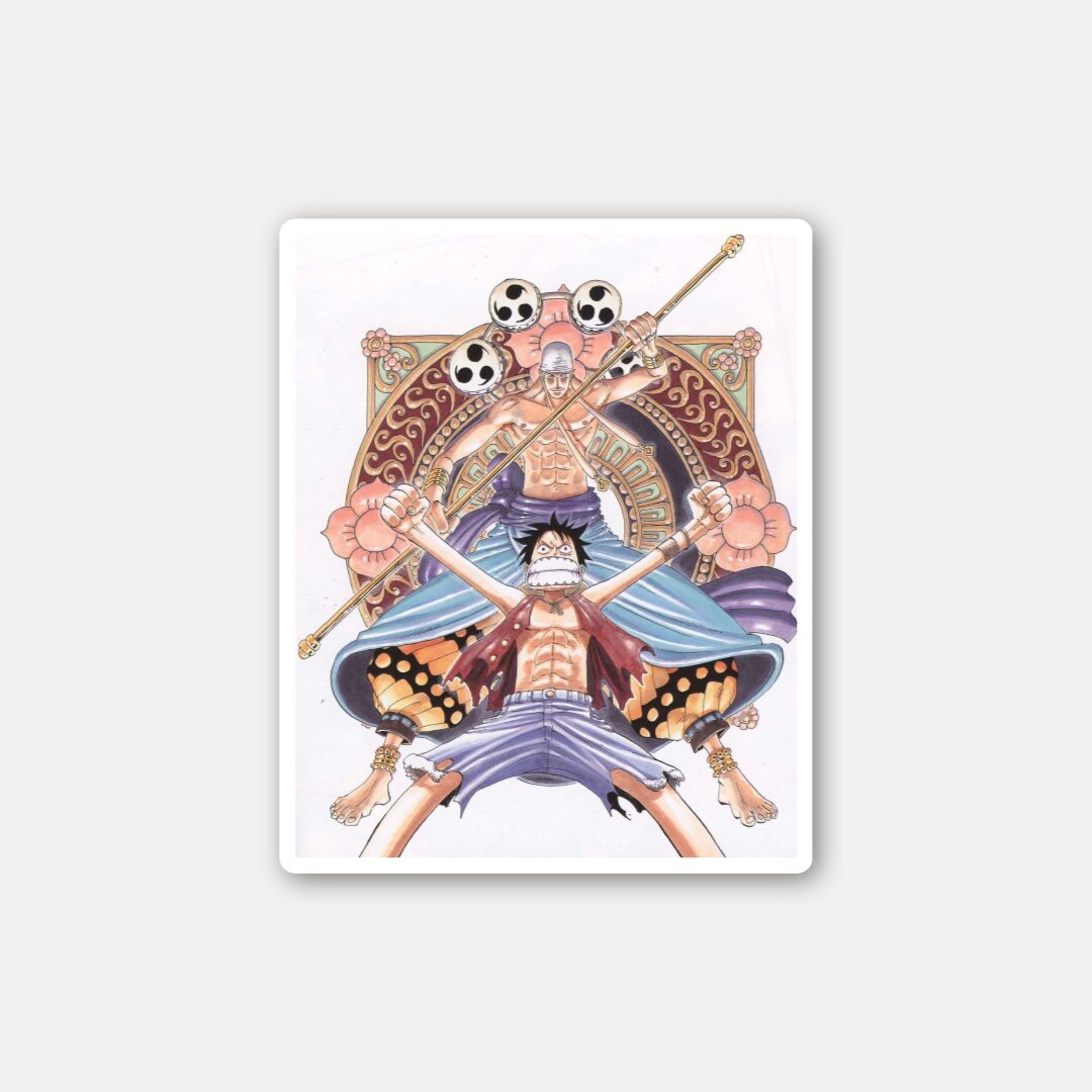 One Piece Luffy vs Enel Skypiea Sticker