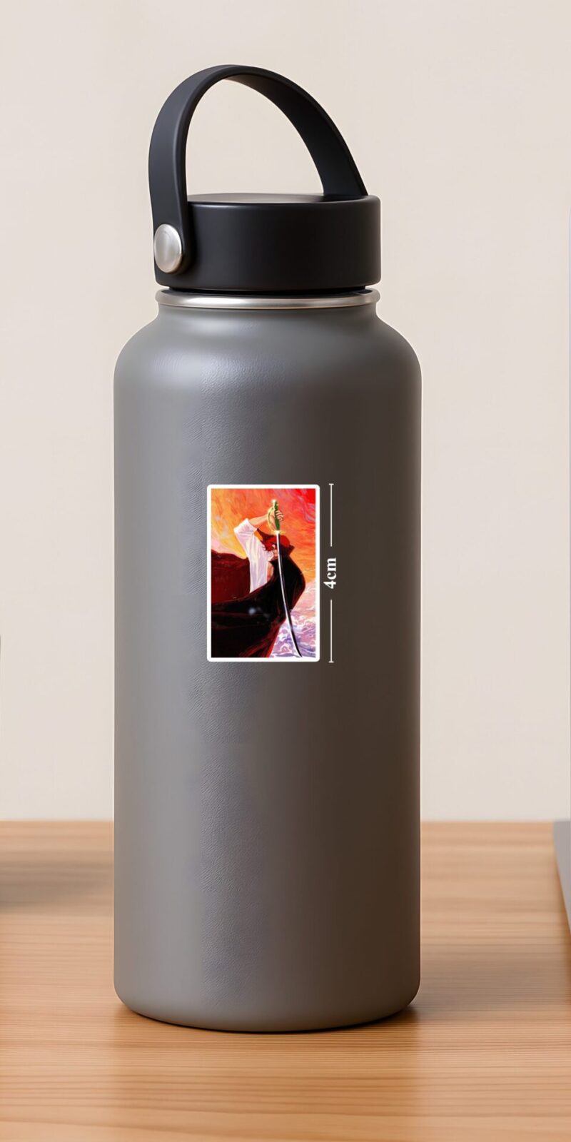 One Piece Shanks Sword Draw Sticker captures the Red-Haired Yonko?s aura. Premium matte vinyl for laptops, water bottles, phone cases, and notebooks.