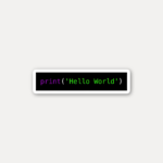 Python Hello World Sticker