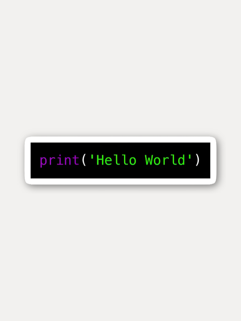 Python Hello World Sticker