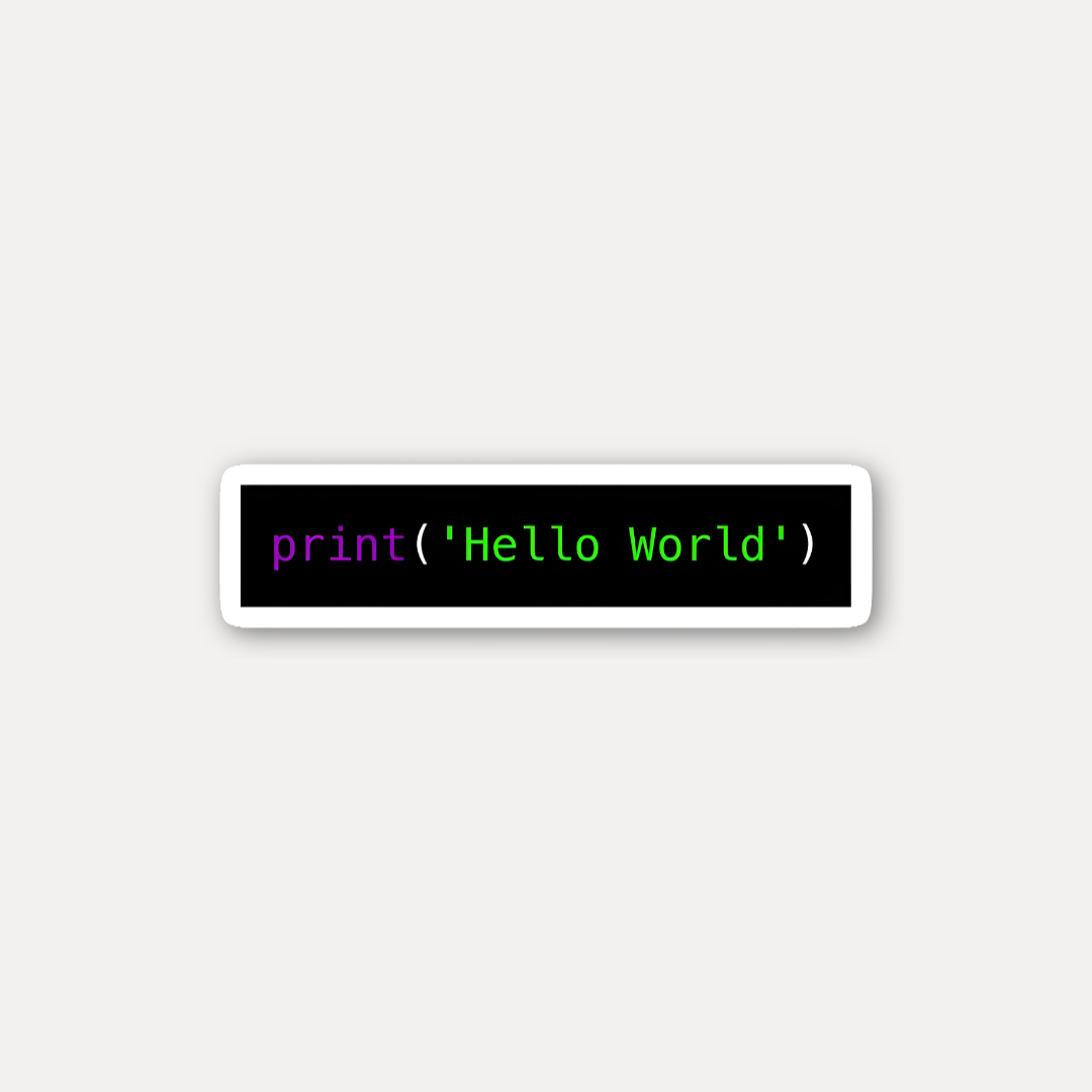 Python Hello World Sticker