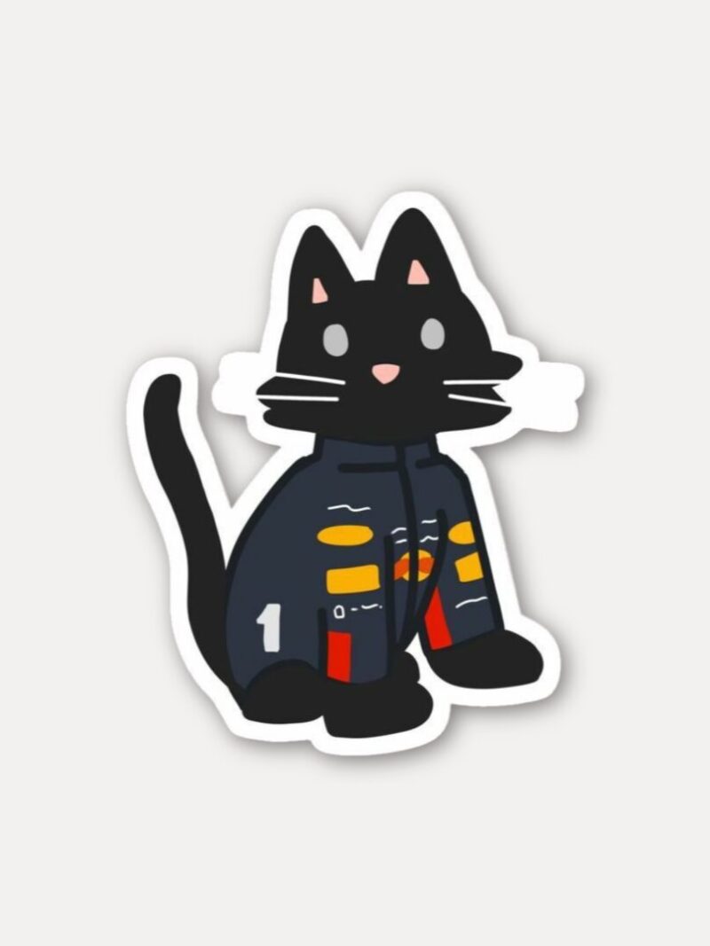 Red Bull Cat Suit Sticker