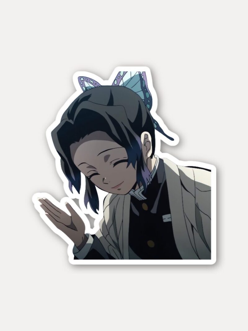 Shinobu Bowing Sticker - Polite with Poison Behind It