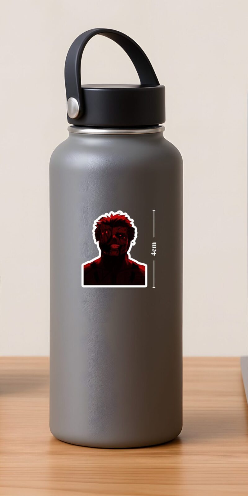 Sukuna Red Face Sticker with intense cursed energy look, premium matte vinyl and precise kiss cut edges for laptops, bottles, and cases.