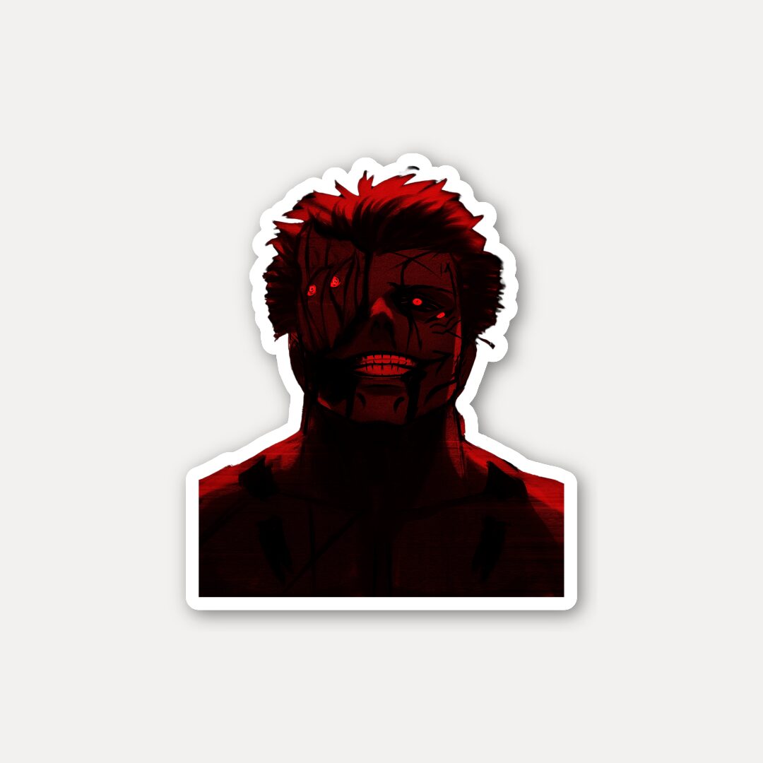 Sukuna Red Face Sticker