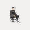 Sumiyoshi Sitting with Sword Sticker - The Silent Witness