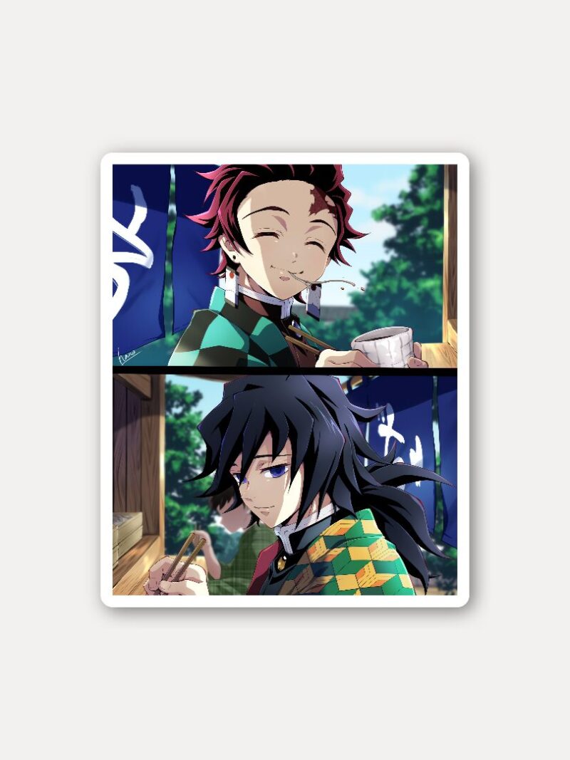 Tanjiro & Giyu Ramen Sticker