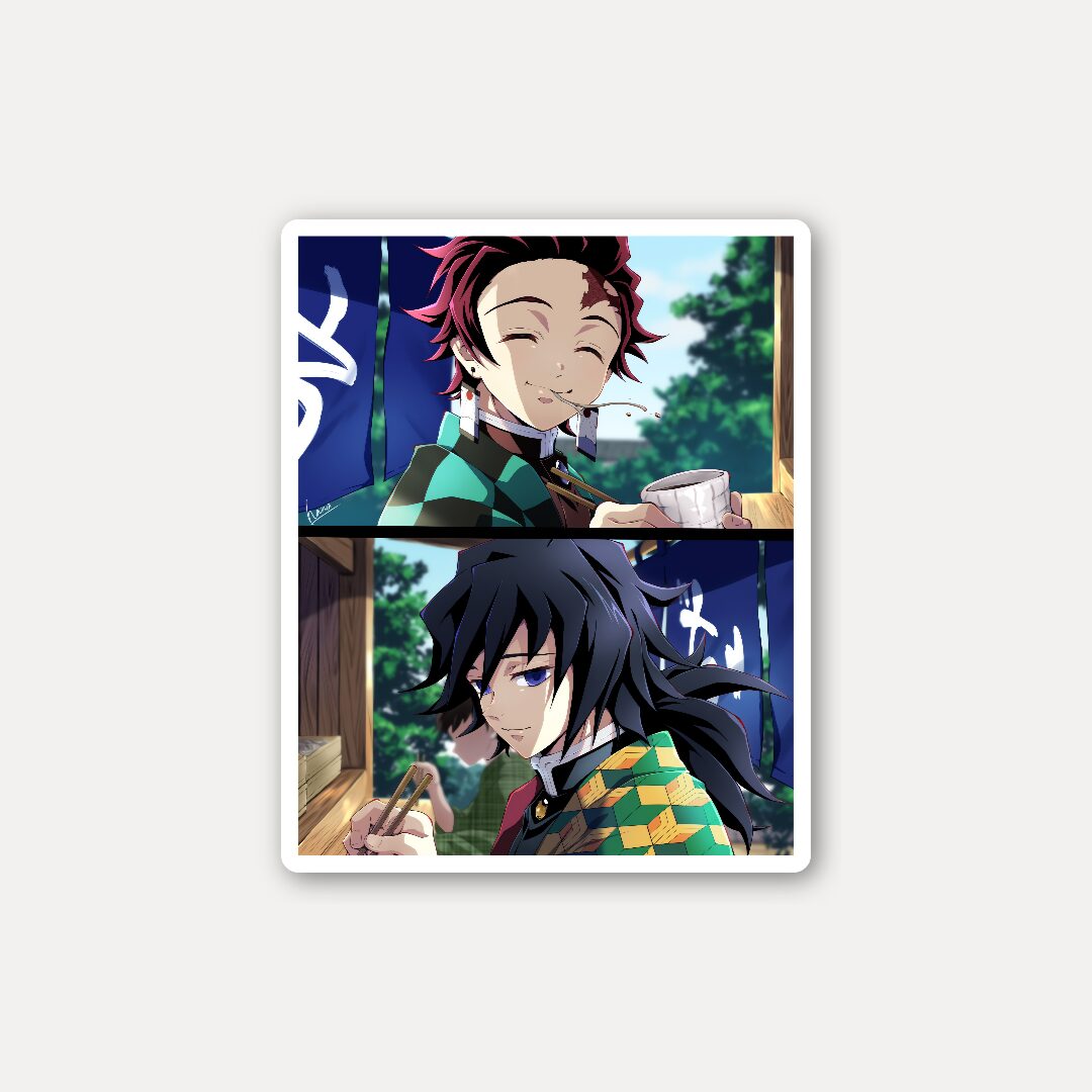 Tanjiro & Giyu Ramen Sticker