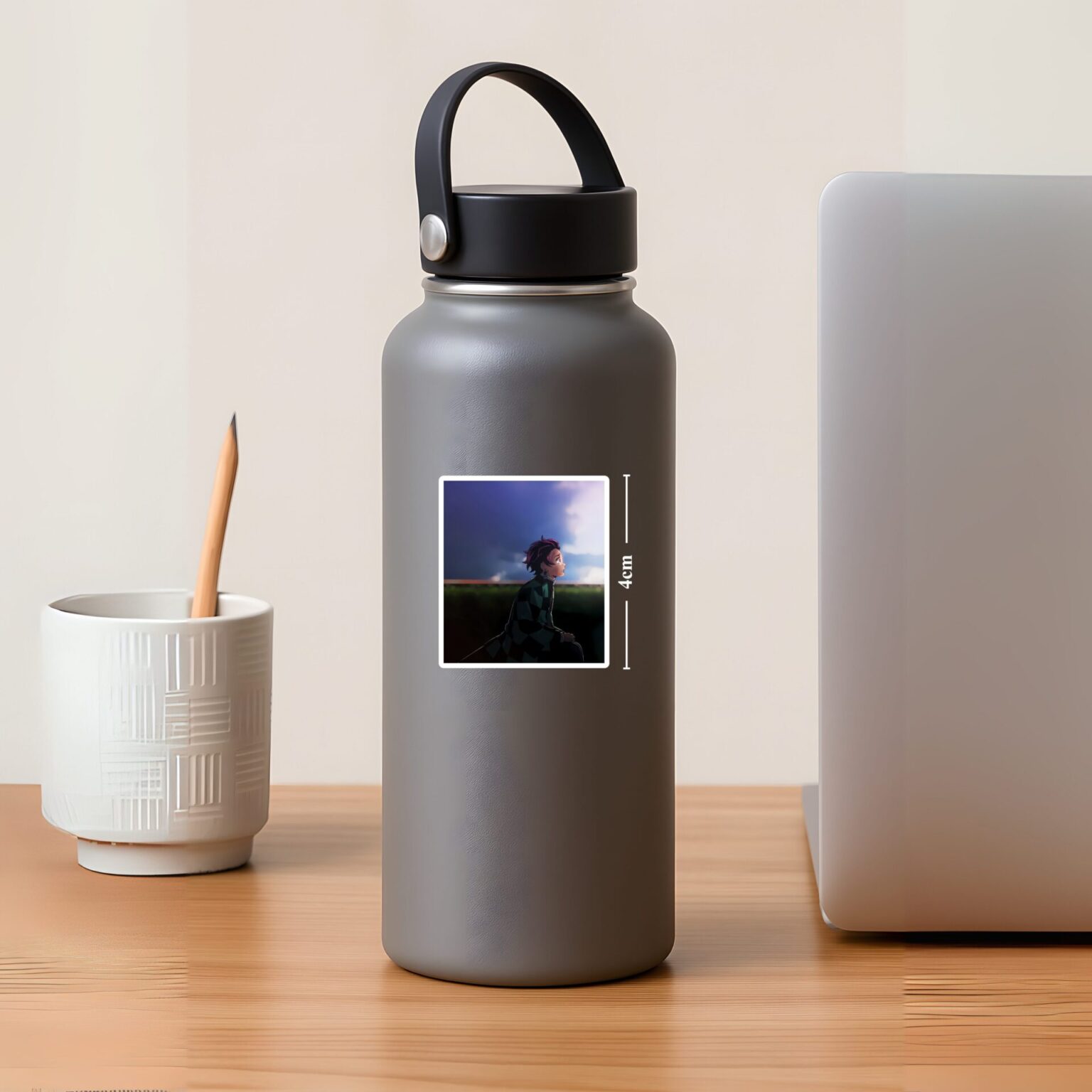 Tanjiro Kamado Reflective Sunset Sticker - Demon Slayer Vinyl Art