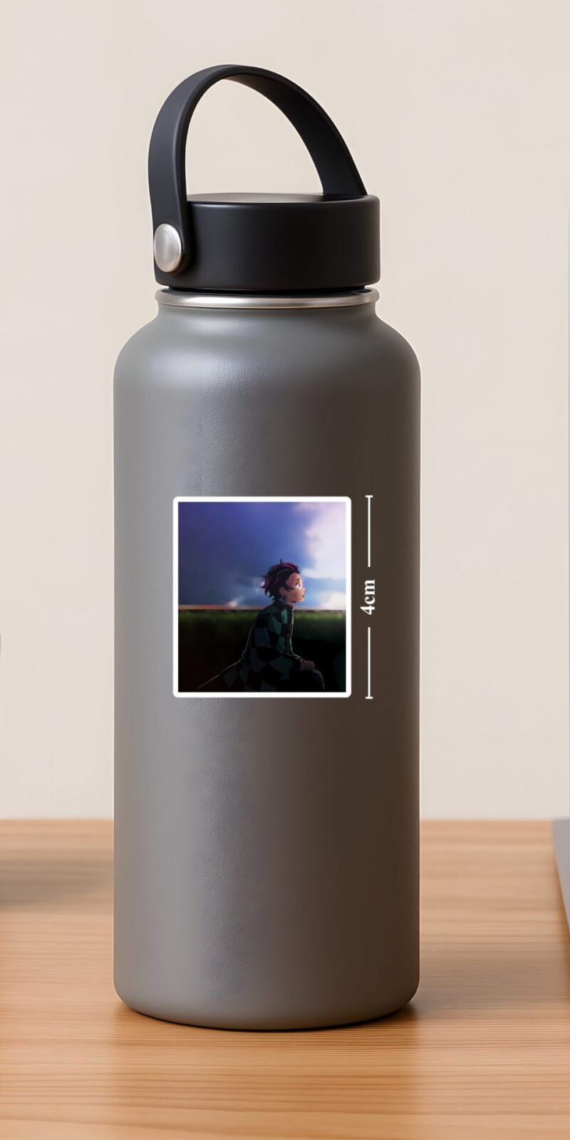 Tanjiro-Kamado-Reflective-Sunset-Sticker—Demon-Slayer-Vinyl-Art-S-4-cm