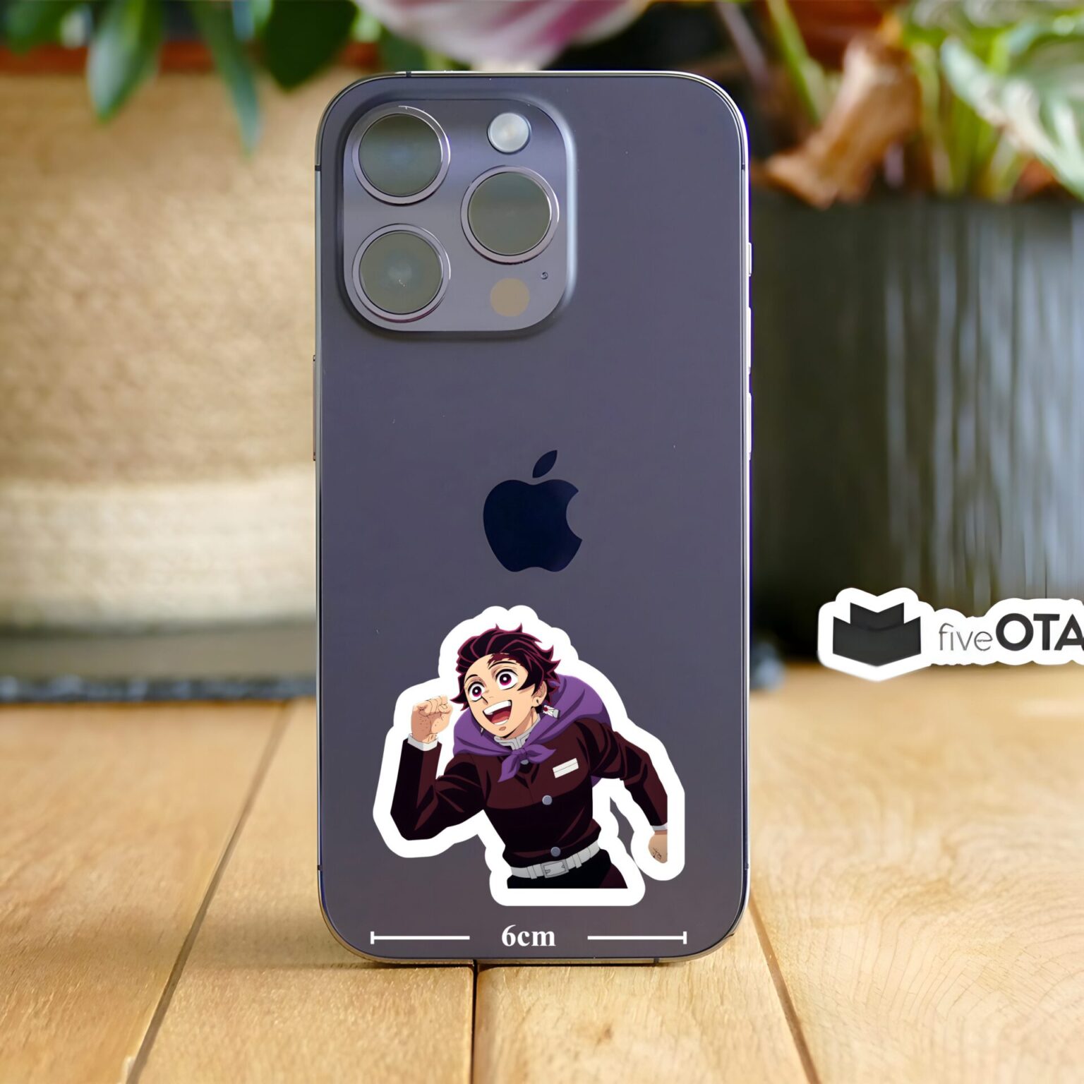 Tanjiro School Uniform Sticker - Happy Anime Character Vinyl