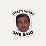 Thats What She Said Face Sticker