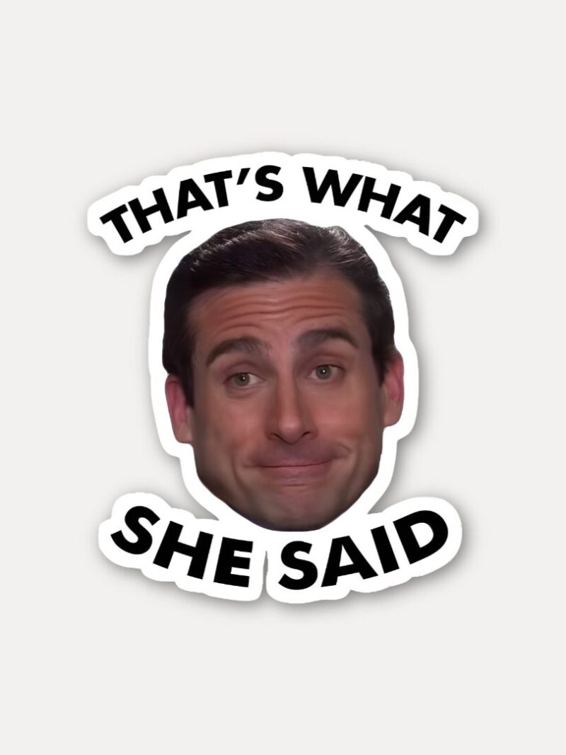 Thats What She Said Face Sticker