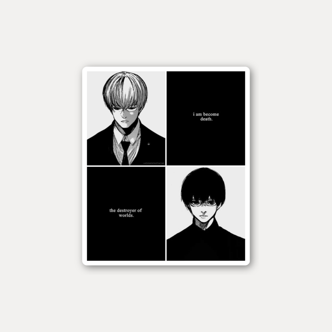 Tokyo Ghoul Kaneki Become Death Sticker