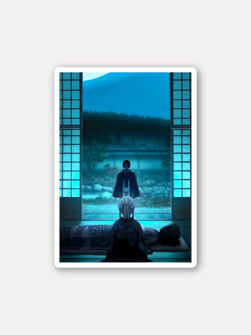 Ubuyashiki Estate Night Scene Sticker - Calm Before the Storm