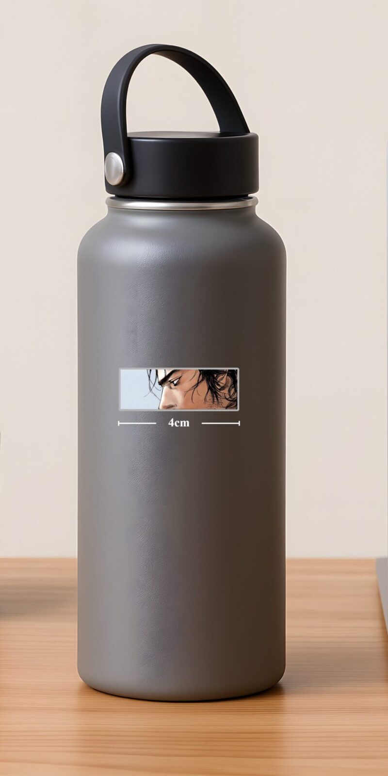 Vagabond Side Profile Sticker with Musashi?s intense gaze, durable matte vinyl and kiss cut edges for laptops, bottles, and cases.