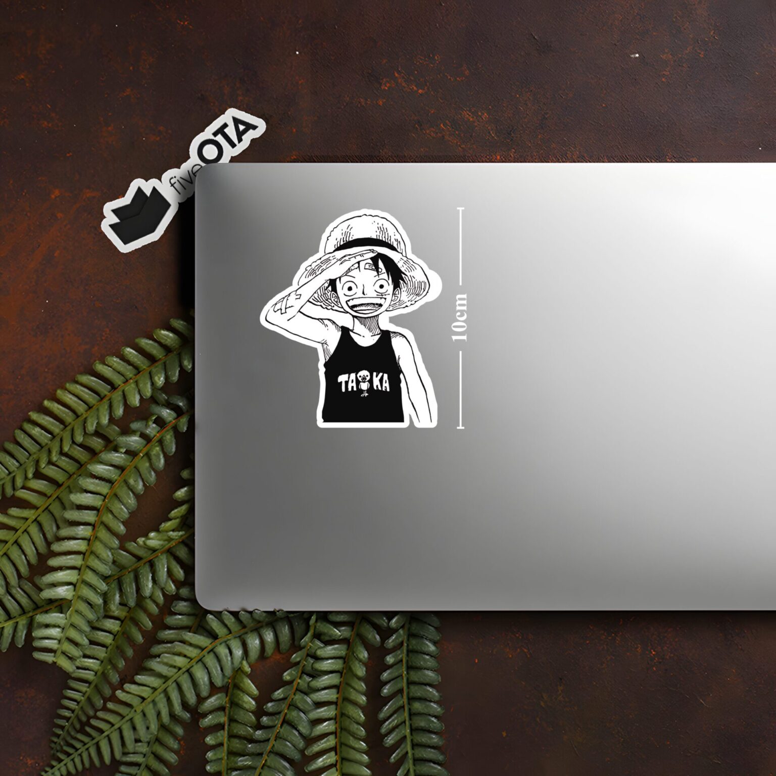 Young Luffy Straw Hat Salute Sticker