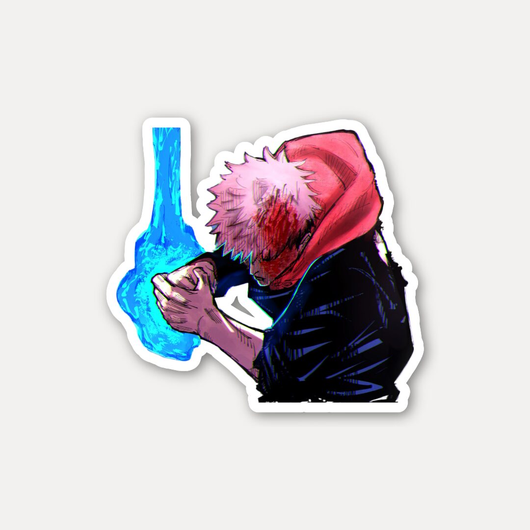 Yuji Itadori Cursed Energy Sticker