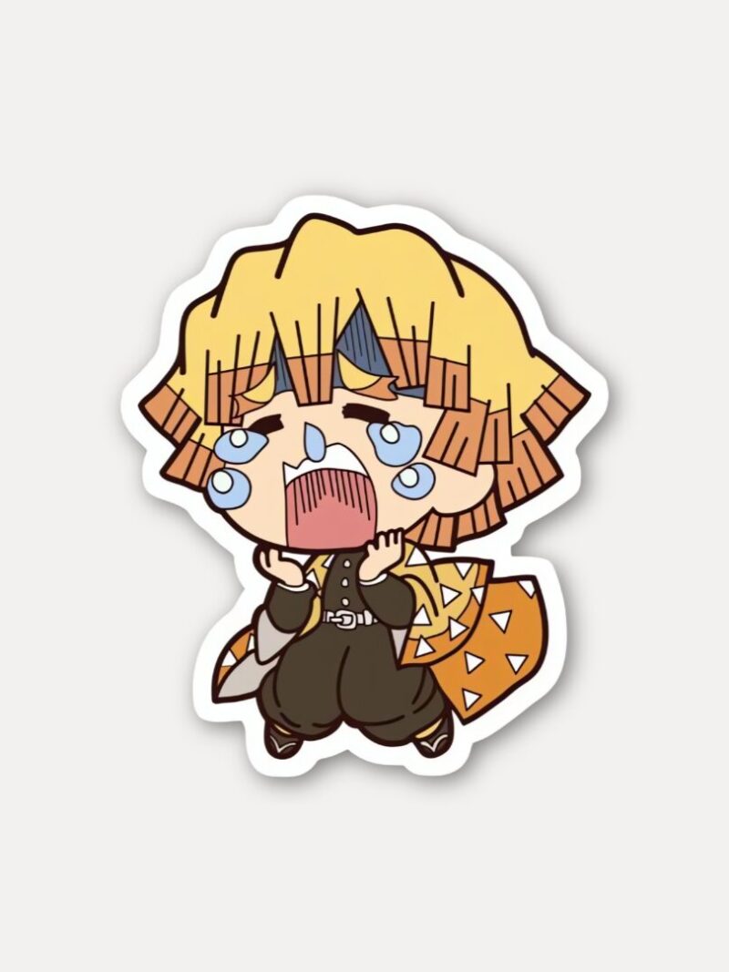 Zenitsu Agatsuma Crying Chibi Sticker