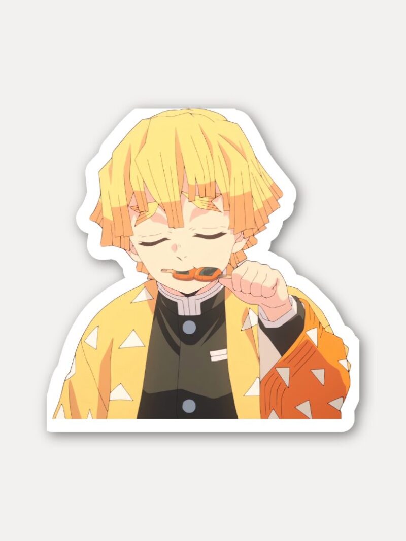 Zenitsu Agatsuma Eating Sticker