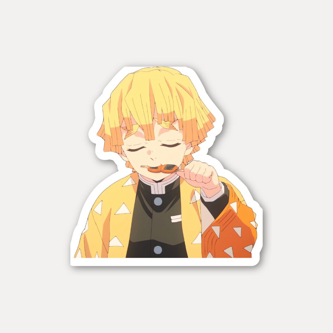Zenitsu Agatsuma Eating Sticker