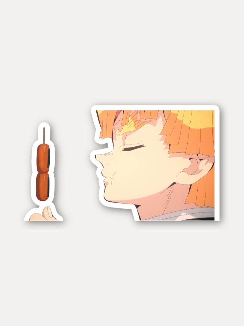 Zenitsu Agatsuma Sausage Bite Sticker