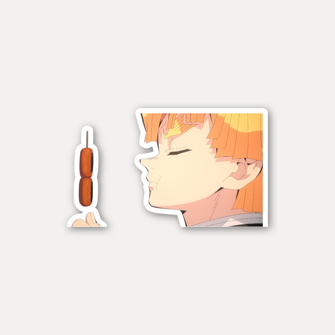 Zenitsu Agatsuma Sausage Bite Sticker
