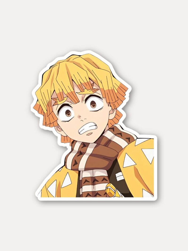 Zenitsu Agatsuma Winter Scarf Sticker