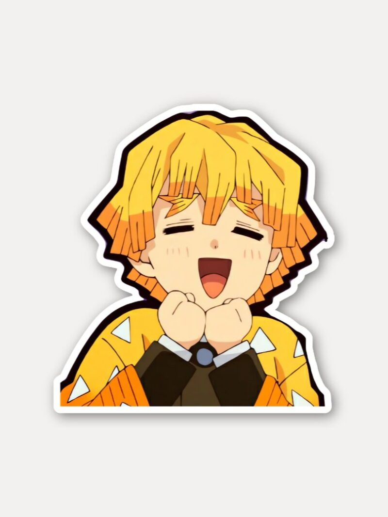 Zenitsu Happy Face Sticker