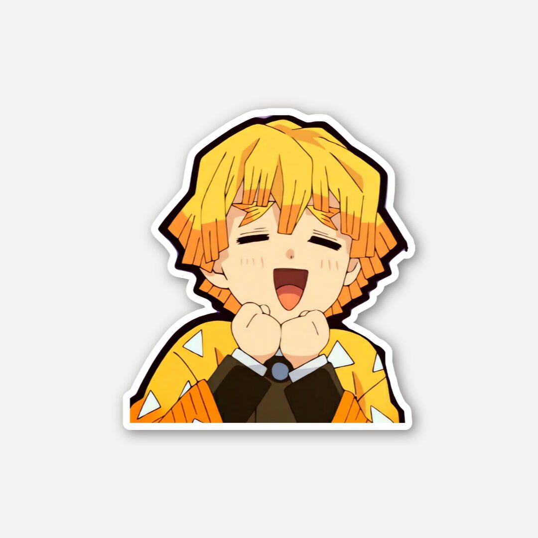 Zenitsu Happy Face Sticker