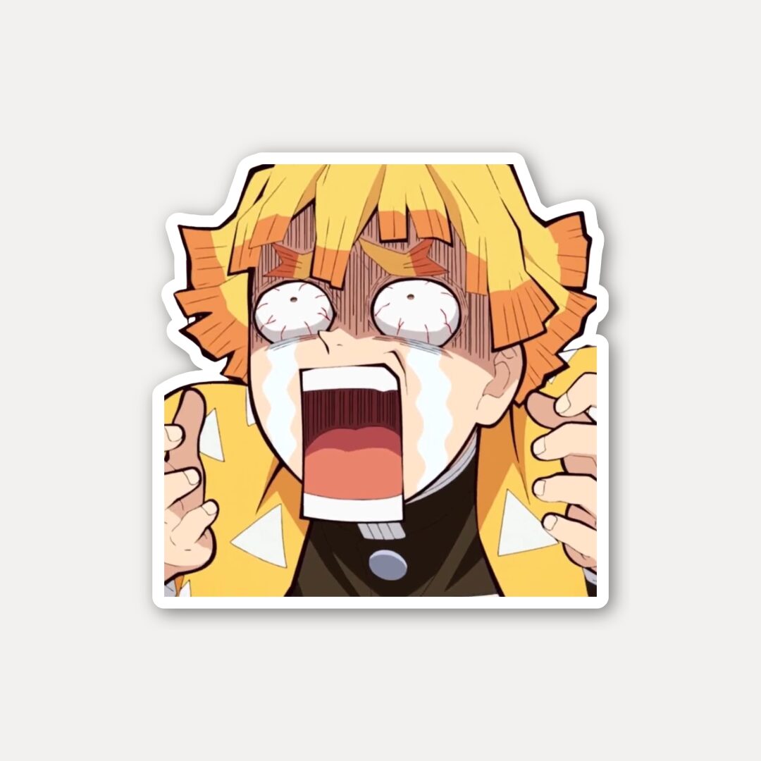 Zenitsu Meltdown Sticker - Why Is This My Life