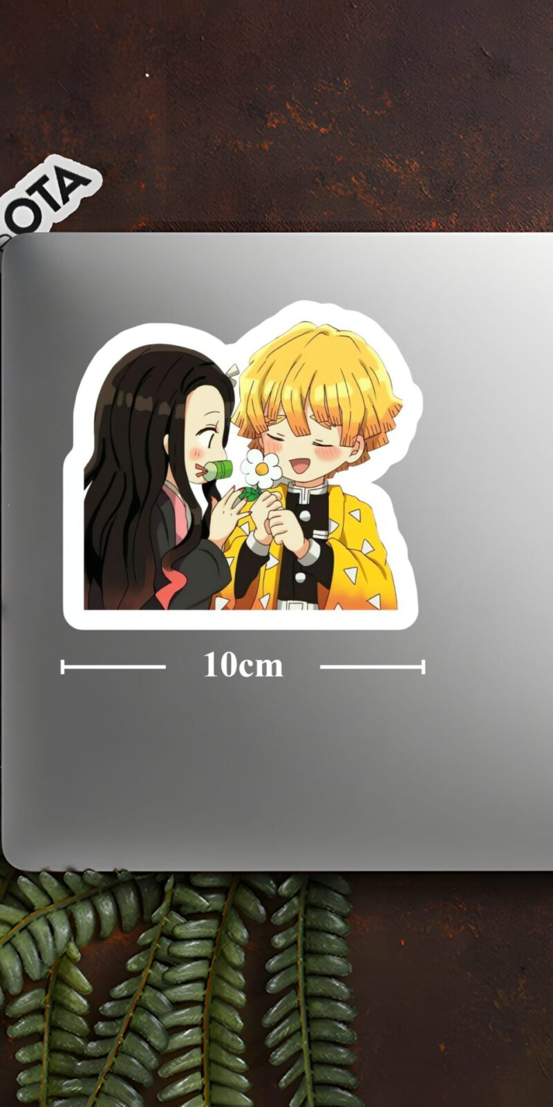 Zenitsu-&-Nezuko-Flower-Gift-Sticker-L-10-cm